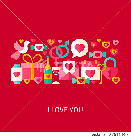 i love you greetings conceptのイラスト素材 27611440 pixta