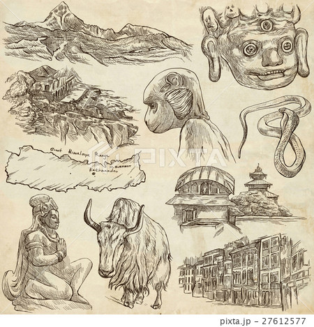 Nepal.Pictures of life.Travel.Full sized drawings. 27612577