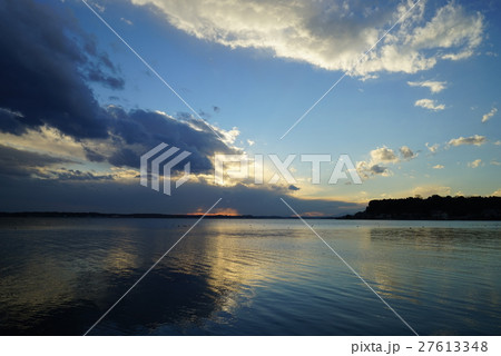 涸沼の夕景 27613348
