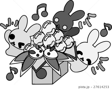 可愛いうさぎと月見団子のイラスト素材 27614253 Pixta