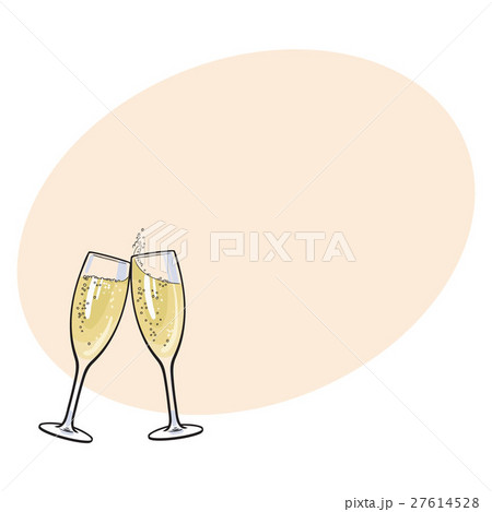 Pair of champagne glasses, holiday toast 27614528