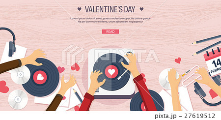 Vector illustration. Flat musical background with Vector illustration. Flat musical background with 27619512