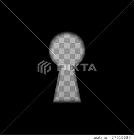 Keyhole shape on transparent background 27619689