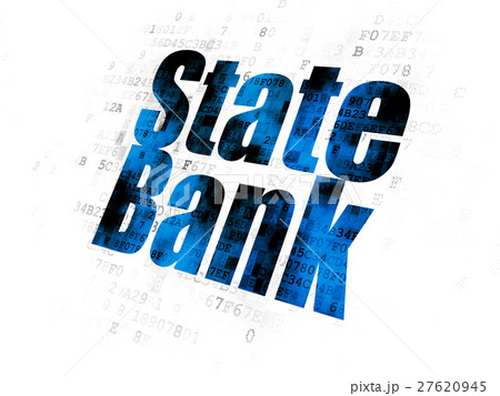 Money concept: State Bank on Digital background 27620945