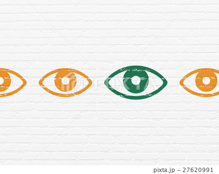 Safety concept: eye icon on wall background Safety concept: eye icon on wall background 27620991