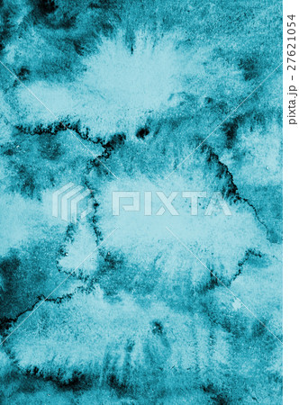 Abstract blue watercolor on paper texture 27621054