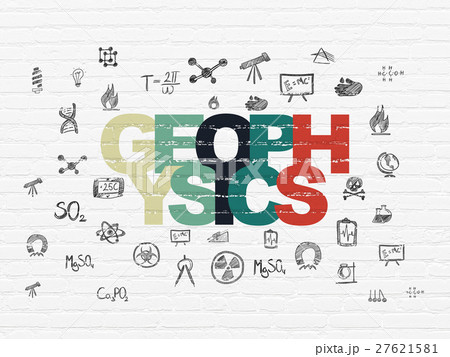 Science concept: Geophysics on wall background 27621581