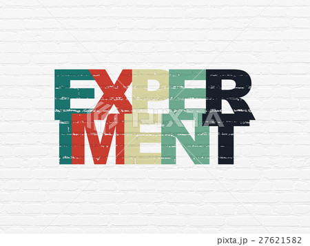 Science concept: Experiment on wall background 27621582