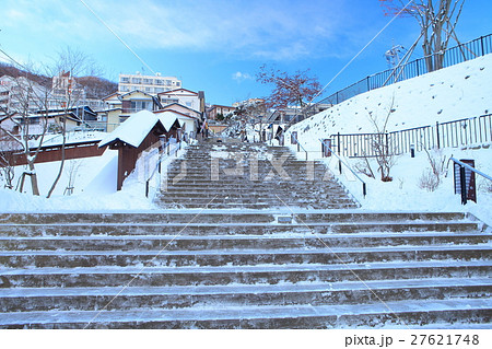 伊香保温泉石段街の冬景色（下段） 27621748
