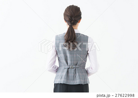女性の後ろ姿 Ol ビジネス の写真素材