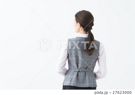 女性の後ろ姿 Ol ビジネス の写真素材