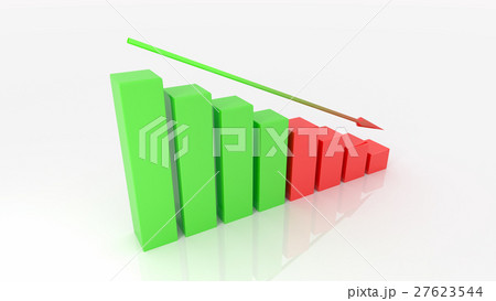 negative graph 3d illustration negative graph 3d illustration 27623544