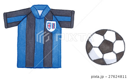 サッカーボールとユニフォームのイラスト素材 27624811 Pixta