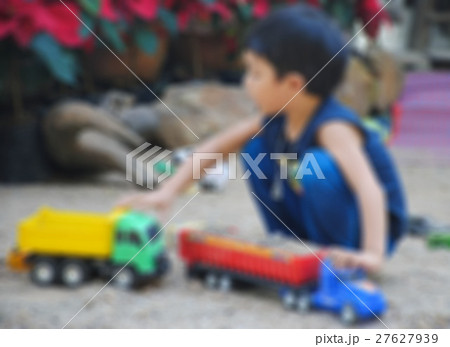 Abstract Blur image of Kids play car toy  27627939