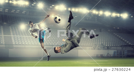 Soccer player in attack Soccer player in attack 27630224