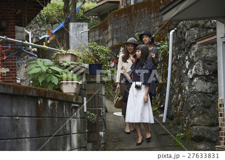 九州 長崎 女子旅の写真素材