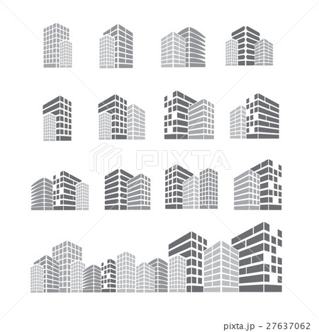 set of building icon vector 27637062