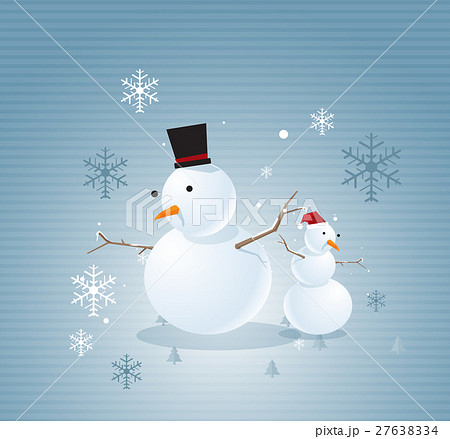 Snowman and snow background. winter season. Snowman and snow background. winter season. 27638334