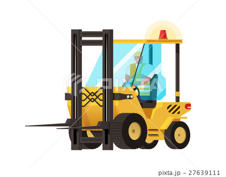 Forklift carries isolated on white background.  27639111