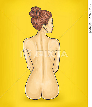Beautiful slim nude woman turned her back 27639427