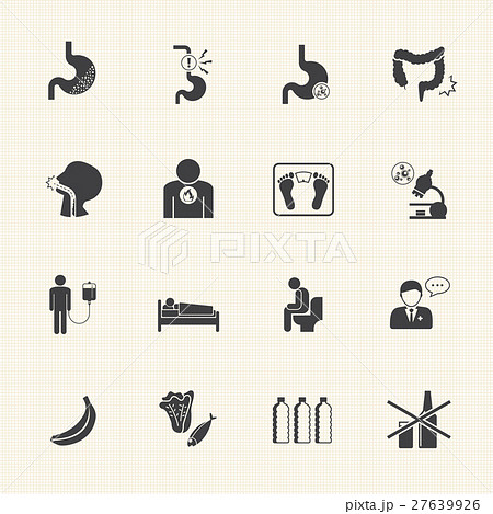 Esophageal cancer icons Esophageal cancer icons 27639926
