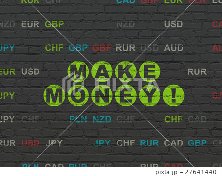 Finance concept: Make Money! on wall background Finance concept: Make Money! on wall background 27641440