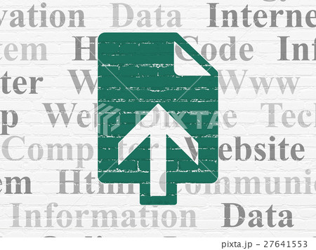 Web design concept: Upload on wall background 27641553