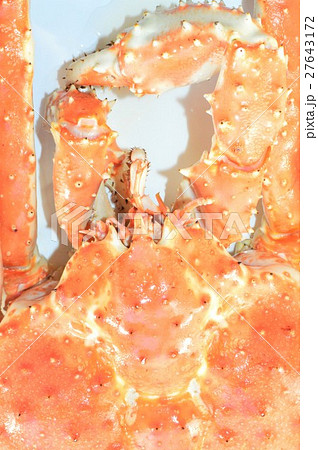タラバガニのアップ　白バック 27643172