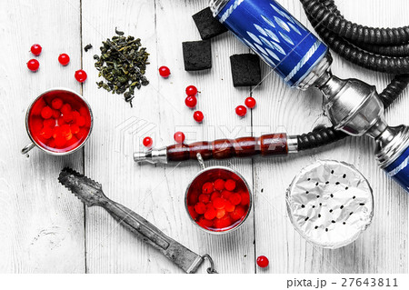 hookah with berries tea hookah with berries tea 27643811