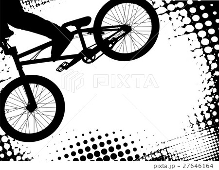 bmx halftone background with copy space - vector bmx halftone background with copy space - vector 27646164