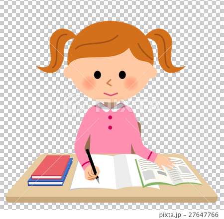 勉強する女の子 27647766