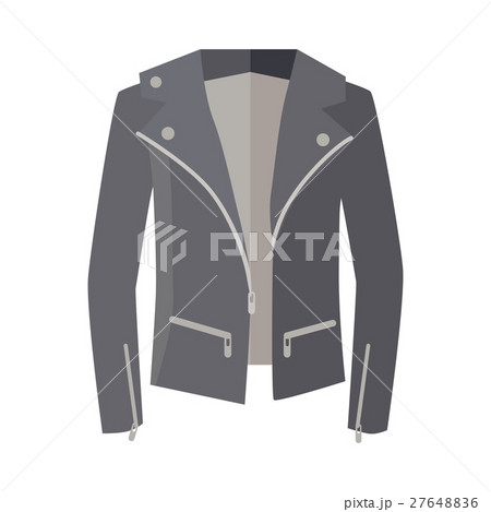 Jacket on Zipper Isolated on White. Unisex. Vector 27648836