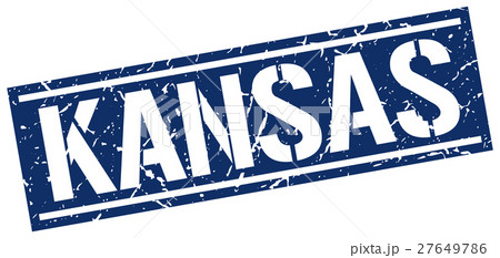 Kansas blue square stamp 27649786