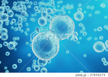 Blue cell background. Life and biology, medicine 27650273