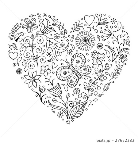 floral valentines heart floral valentines heart 27652232