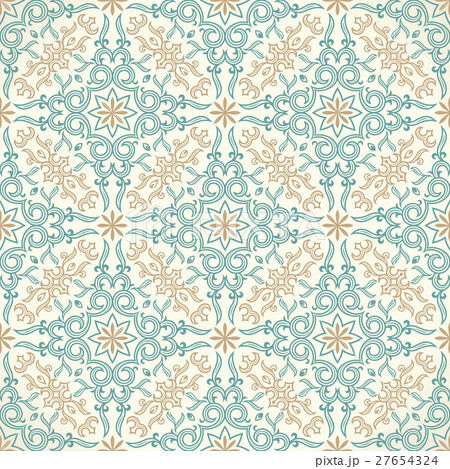 Vector seamless gold pattern with art ornament Vector seamless gold pattern with art ornament 27654324