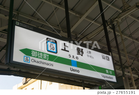 駅名標 上野駅 駅名標 上野駅 27655191
