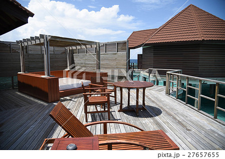モルディブ リゾート 水上コテージ テラス モルディブ リゾート 水上コテージ テラス 27657655