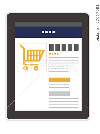 イラスト素材 オンラインショップ タブレットのイラスト素材