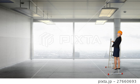 Woman designer in interior Woman designer in interior 27660693