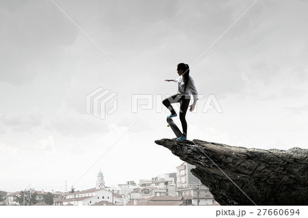 Girl ride skateboard 27660694