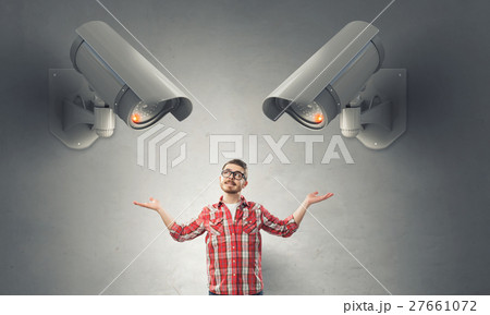 Camera keep an eye on man Camera keep an eye on man 27661072