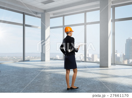 Woman designer in interior Woman designer in interior 27661170