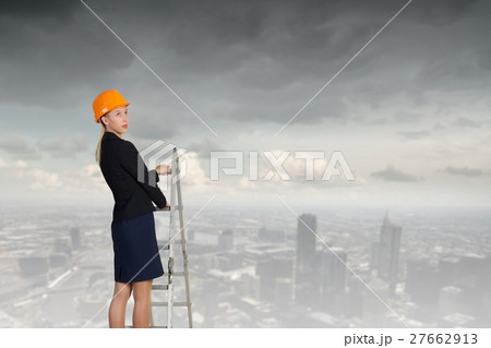 Builder woman ladder Builder woman ladder 27662913