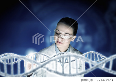 Scientist woman working in laboratory Scientist woman working in laboratory 27663473