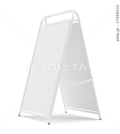 Blank sidewalk signboard isolated 27668332