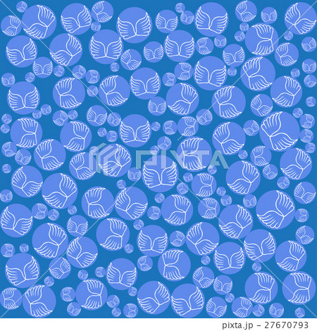 Angel wings seamless blue pattern 27670793