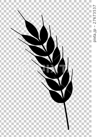 Ear Silhouette Of Wheat Stock Illustration