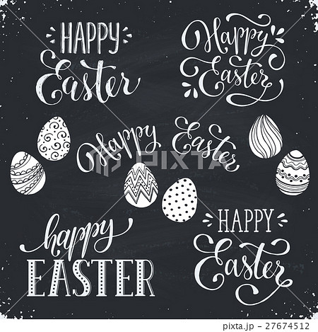 Happy easter greeting card 27674512