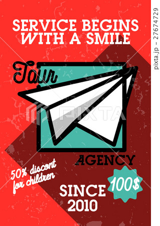 Color vintage tour agency banner 27674729
